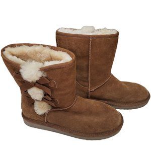 Koolaburra by UGG Chestnut Suede Fur Boots Women's Size 8